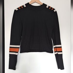 Simons twik Motorcycle Ribbed Stripes Sweater